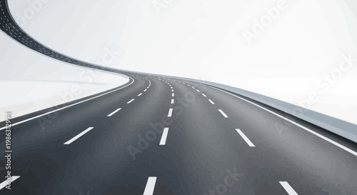 Abstract Highway: A Journey Into The Horizon with Dynamic Perspective and Clean Design