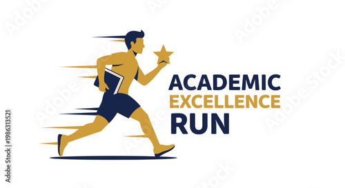 Academic Achievement Run Depicting Dedication and Drive for Educational Excellence