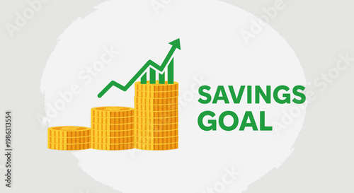 Achieving Financial Stability: A Visual Representation of Savings and Growth Objectives