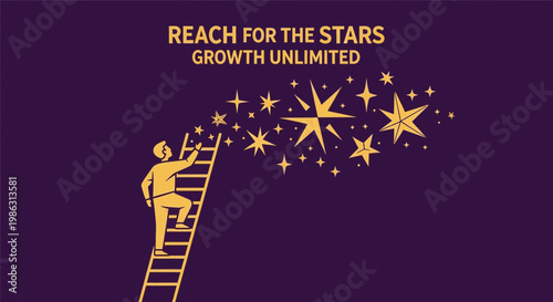 Achieving Goals Through Ascent, Reaching Stellar Heights With Determination And Ambition