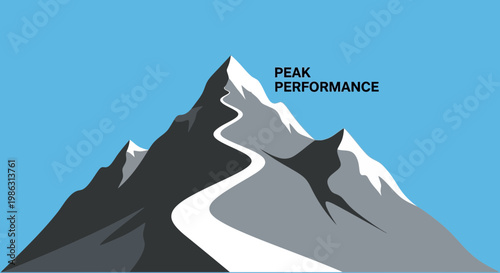 Achieving Peak Performance: A Graphic Depiction Of Mountainous Success And Ambition