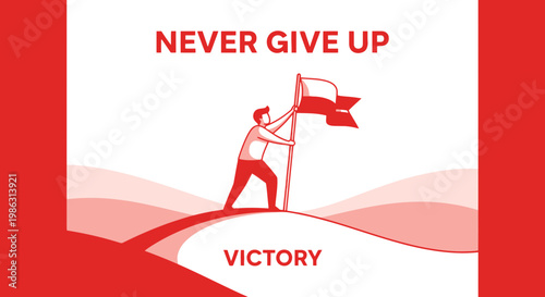 Achieving Success: A Graphic Depiction Of Persistence And Triumphant Conquest