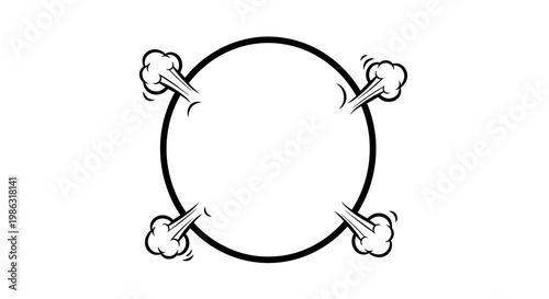 Four fists punching a circle.