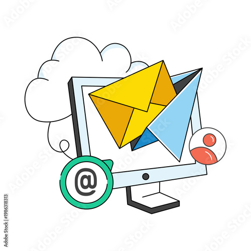 Perfect design icon of send email 