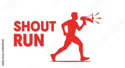 Announcing Inspiration: Runner With Megaphone, Sharing Vital Words to Encourage Action