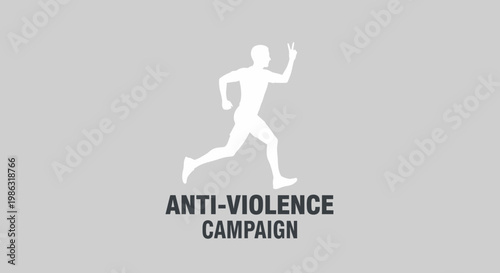 Anti-Violence Campaign Silhouette: A Symbol of Peace and Advocacy against Aggression