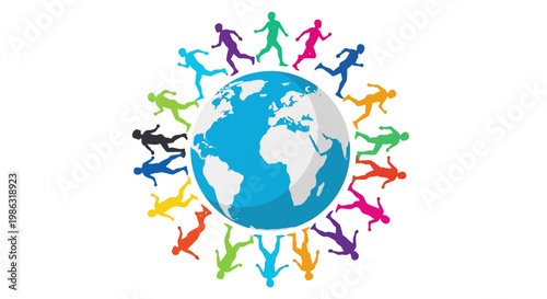 Around The World Symbolizing Unity And Global Connection Amongst Diverse Communities