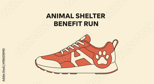 Animal Shelter Benefit Run: A Charitable Footwear Advertisement Promoting Animal Welfare