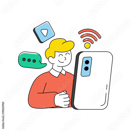 An icon design of mobile chat 