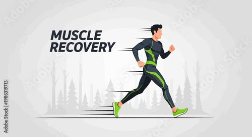 Athlete Sprinting For Muscle Recovery Towards Achieving Peak Physical Condition In The Forest