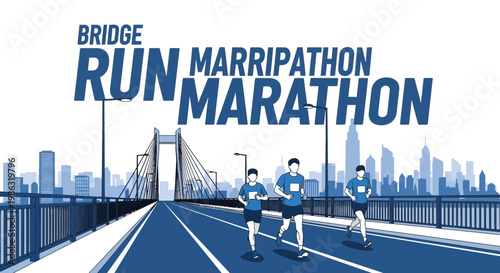 Athletic Competition on a Bridge: Promoting a Marathon Event with Runners in A Dynamic Scene