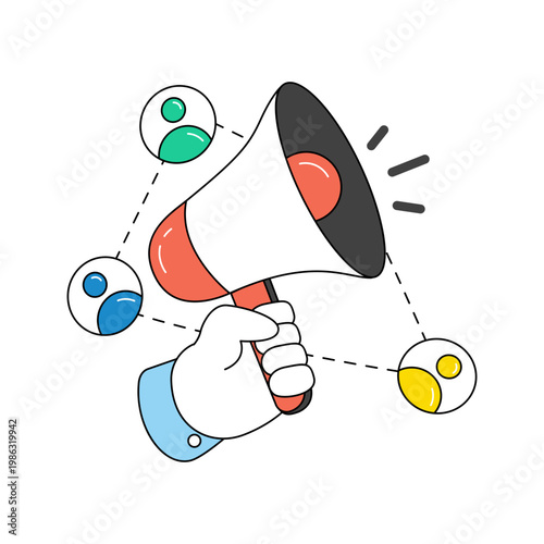 Editable design icon of affiliate marketing 