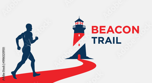 Beacon Trail: A Dynamic Illustration of Running and Coastal Exploration