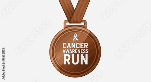Bronze Medal For Cancer Awareness Run Event Participation Award