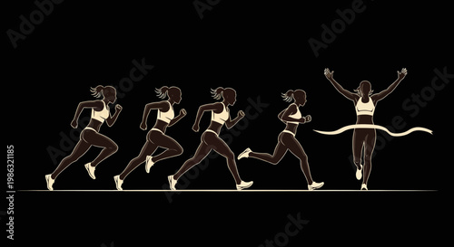 Athletic Runner Silhouettes: A Journey Through Race, Movement, and Championship Glory