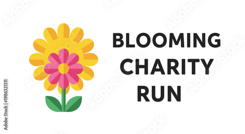 Blooming Charity Run Vibrant Flower Event Awareness