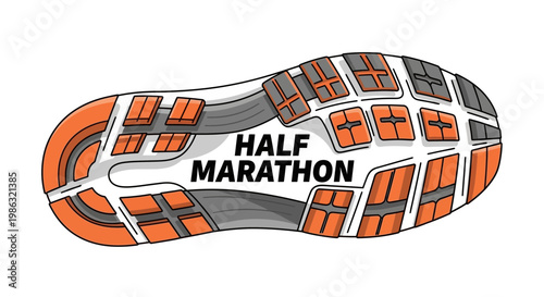 Athletic Shoe Sole Design For Half Marathon Runners
