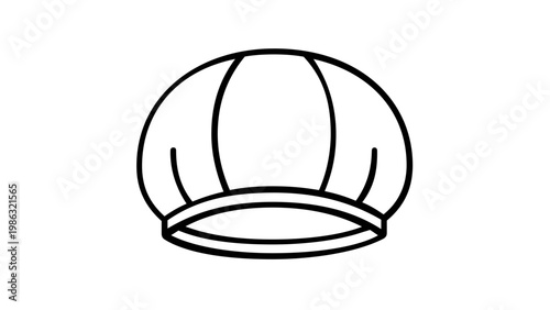 Minimalist Shower Cap Vector Icon Illustration for Bathroom Hygiene and Hair Protection, Scalable Flat Line Art Design for Spa, Beauty, and Personal Care Applications, AI-Generated Vector