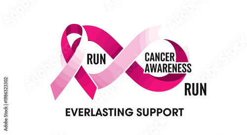 Cancer Awareness Run Everlasting Support Pink Ribbon Campaign