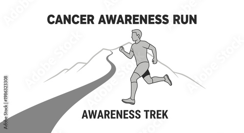 Cancer Awareness Run and Awareness Trek Symbolizing Journey of Hope and Perseverance