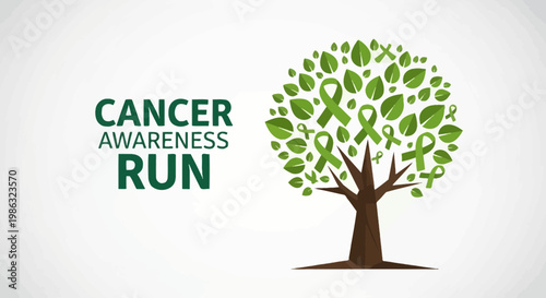 Cancer Awareness Run Promotes Hope And Strength With Green Ribbons Tree Imagery