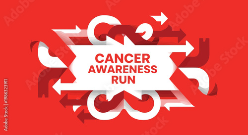 Cancer Awareness Run Promotion: An Inspiring Graphic for Charitable Events and Fundraising