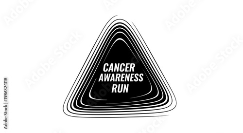 Cancer Awareness Run Symbol: A Striking Graphic Design for Supporting the Cause