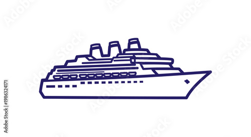 Large Cruise Ship Ocean Liner Vessel.