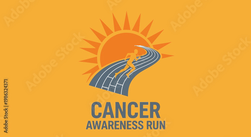 Cancer Awareness Run Symbolizing Perseverance, Hope, and Community Commitment to a Cure
