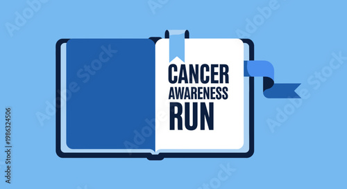 Cancer Awareness Run Visual Emphasizing Health, Prevention, And Raising Public Understanding