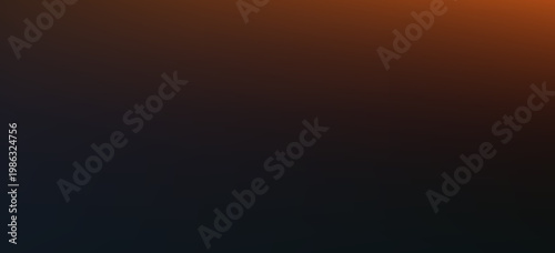 Foto Dark black blue and orange abstract gradient background for luxury design