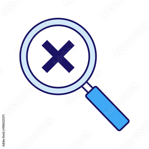 Cross Icon. Rejection and Error Symbol. Illustration for Negative Concept. Editable stroke.