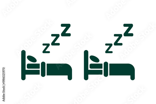 Two people sleeping peacefully in beds with zzz above them