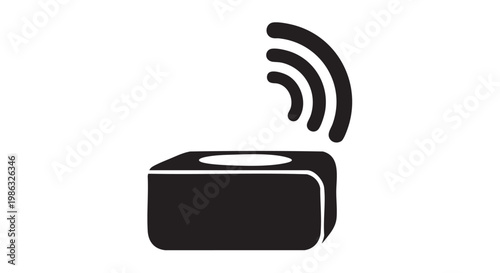 Wireless router wifi network icon on white background