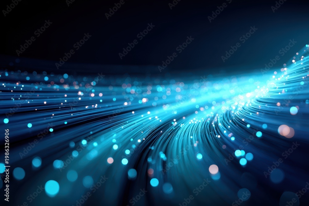© Alina - Blue fiber optic data stream
