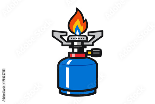 Portable Camping Stove with Flame