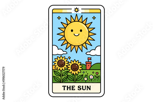 The Sun Tarot Card Illustration