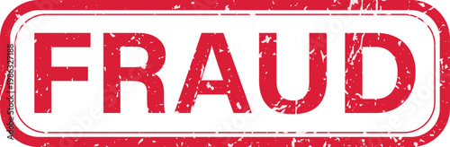 A red fraud stamp on white background.