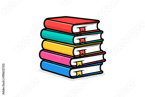 Stack of Colorful Books
