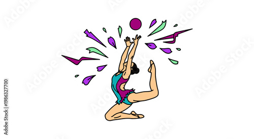 Rhythmic Gymnastics Ball Toss