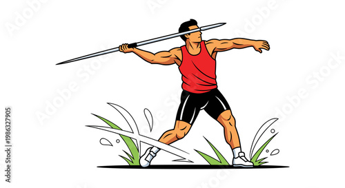 Javelin Thrower in Action
