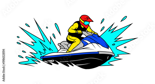Jet Ski Rider Action Splash
