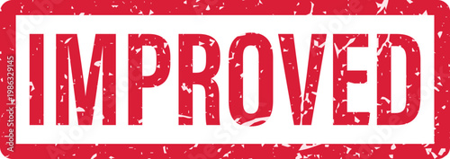 Improved stamp on white background.