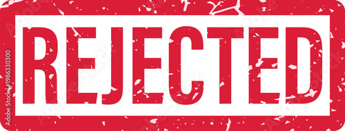 Rejected stamp on white background.