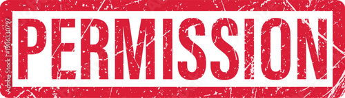 A red permission stamp on white background.