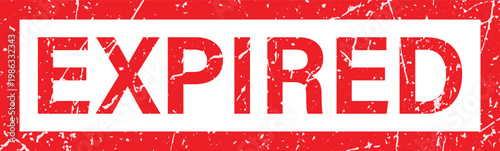 Expired stamp or label concept.