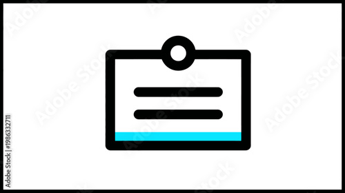 Simple document or form icon with a blue progress bar, illustrating completion, data entry, or a task list.