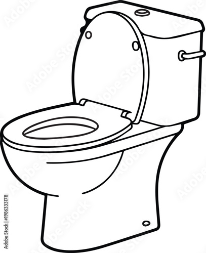 toilet commode icons in various styles on transparent background