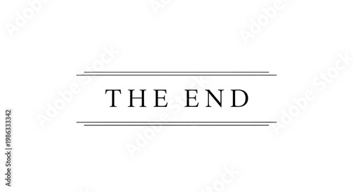 The end of a cinematic movie.