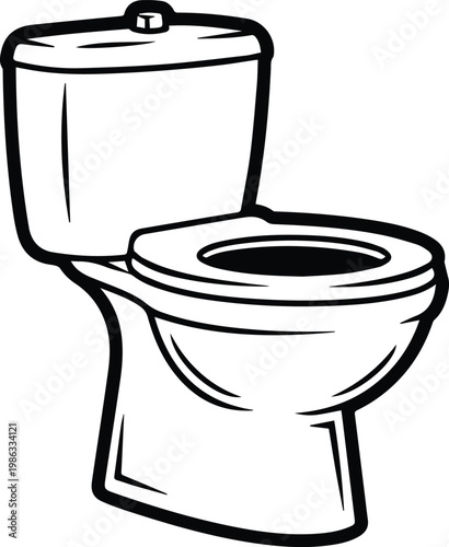 toilet commode icons in various styles on transparent background